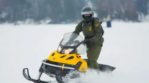 Border Patrol conducts cold weather operations in the Wellesley Island, Alexandria Bay and Clayton region of New York 